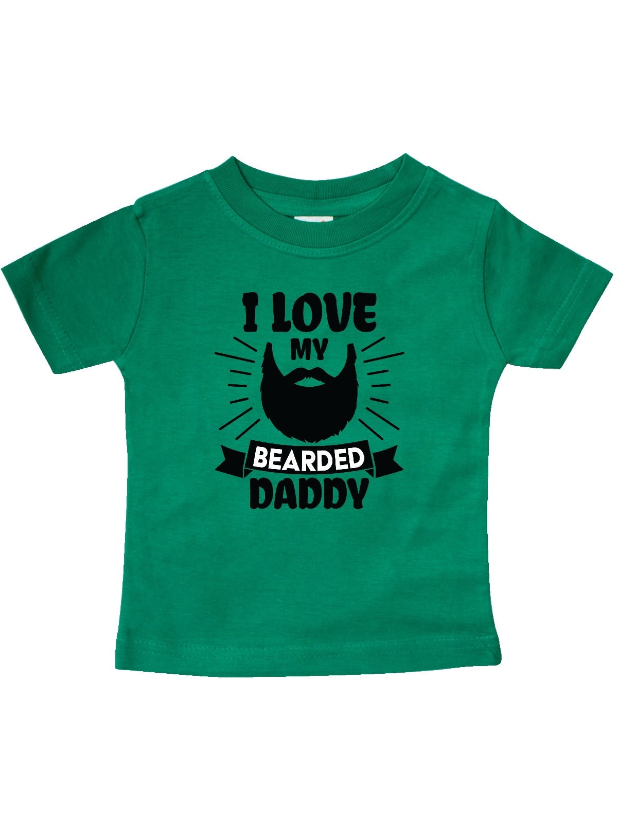 Download I Love My Bearded Daddy with Beard Silhouette Baby T-Shirt ...
