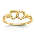 thumbnail image 1 of Solid 14k Yellow Gold Heart Ring (1mm) - Size 6, 1 of 2