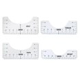 thumbnail image 1 of Regla De Orientación Camiseta Herramienta De Centrado Regla Regla De Acrílico De Calibración De Cuello Redondo Sweethay HA014677-00, 1 of 7