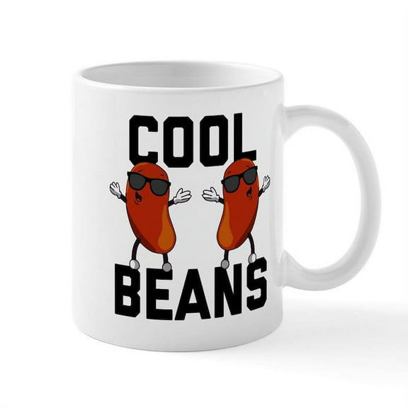 CafePress - Cool Beans - 11 oz Ceramic Mug - Novelty Coffee Tea Cup