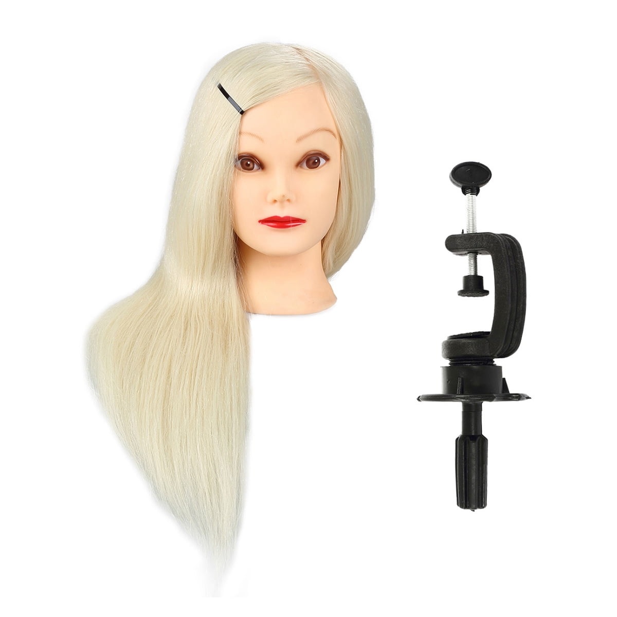 24inch Mannequin Doll Blond Human Hair 90 Head Training Hairdressing
