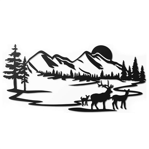 17.5”X8.5” Deer Wall Decor – Deer Decorations for Home Rustic Forest Wall Decor