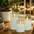thumbnail image 5 of HomWamee Flameless Candle in Glass,  Real Wax  with Remote Control and Timer, Battery Operated Electronic Candles, 5 of 14