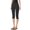 Dark Gray, variant on Women's High Waist Side Slit Capri Leggings, Butt Lifting Tight Fit Yoga Pants with Slimming Effect, Stretchy Workout Crop Tights for Running Fitness Gym Daily Wear Light Blue S