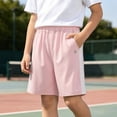 thumbnail image 2 of Athletic Shorts Boys Lightweight Mesh Running Shorts Elastic Waist Soccer Basketball Shorts with Pockets Summer Shorts for Boys 11-12 Years, 2 of 5