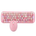 thumbnail image 4 of 070 Combo de Teclado y Mouse inalámbricos, Juego de Mouse de Teclado portátil Juego de Mouse de Teclado inalámbrico para computadora portátil, Tableta, computadora de EscritorioRosado) Khall Tendencias, 4 of 6