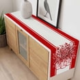 thumbnail image 4 of Eucalyptus Red Table Runner - 90 Inch Long, Kitchen Dining Table Runner Dresser Scarves, Stripe Bottle Flower Cactus Retro Plant Farmhouse Decor for Coffee Tables Wedding Party Banquet, 4 of 8