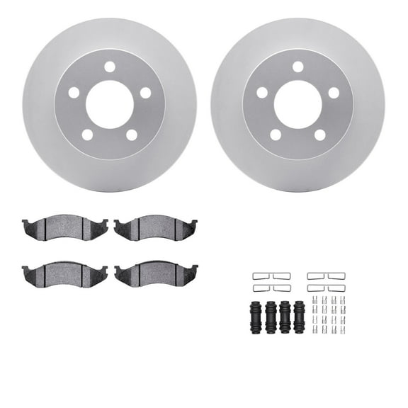 Dynamic Friction Company Front Geospec Brake Rotors with Ultimate Duty Performance Brake Pads includes Hardware 4412-42020