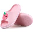thumbnail image 2 of Zapatillas de frutas para niñas y niños, zapatillas de baño para ducha, zapatillas de verano para niños, sandalias para playa, piscina, zapatos de agua (niños/pequeños/grandes), rosa oso de fresa  Electrónica, 2 of 6