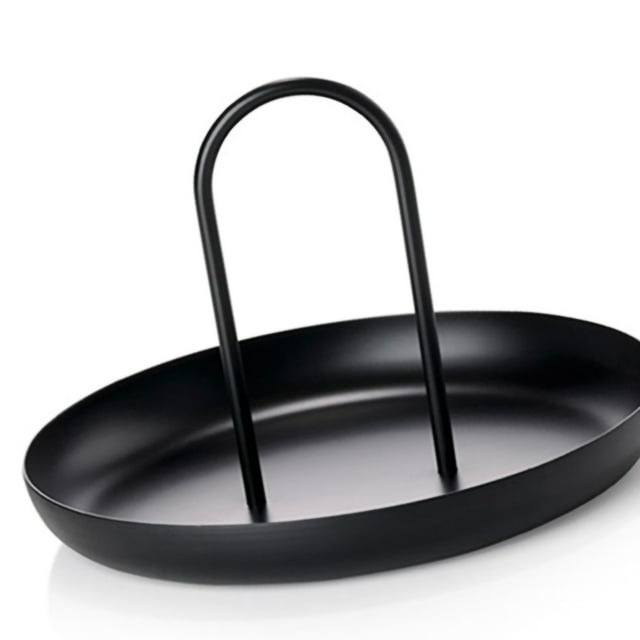Bandeja para servir con asa Jadeshay de metal redonda de aleación de aluminio