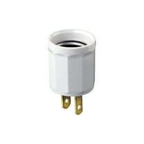Leviton 00061-00W 600 watt Lamp Holder Adapter Plug  White