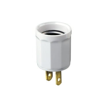 Leviton 00061-00W 600 watt Lamp Holder Adapter Plug  White