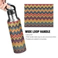 thumbnail image 4 of Yayeee 20oz Insulated Water Bottle Double Wall Stainless Steel with Flip Straw Lid, Brown Geometric, 4 of 7