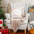 thumbnail image 4 of National Tree Company HGTV Home Collection 18 in. Falalalalala Christmas Pillow, Natural, Embroidered, Multicolor, Red Pom Pom Trim, 4 of 5