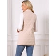 thumbnail image 5 of DARING DIVA Women's Stand Collar Sleeveless Puffy Jacket Lightweight Gilet XL Pink, 5 of 7