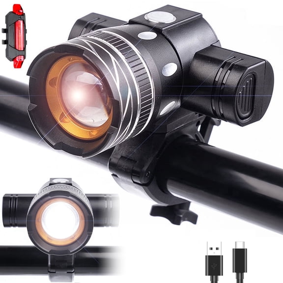 Bike Front Light,LED Mountain Cycle Head Light,USB Rechargeable Bike Light,Cycling Bicycle Safety Warning Light for Men Women Kids Road Mountain Cycling