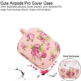 thumbnail image 7 of YOMPLOW Apple Pink Rose Earbud Case with Keychain, Flower Pink, 7 of 7