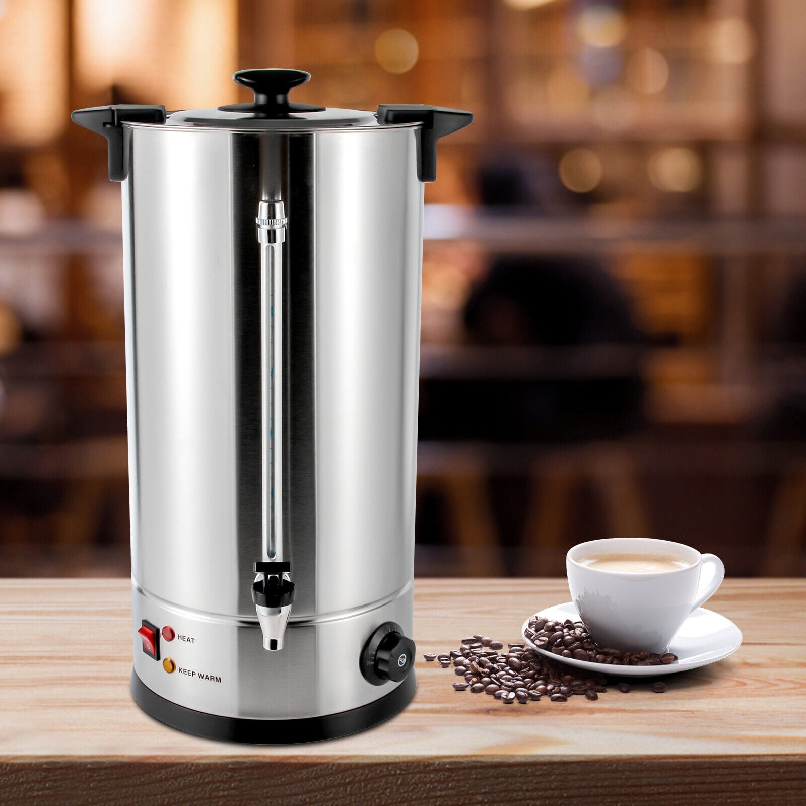 Electric Stainless Steel Catering 25L/6.6Gal Hot Water Boiler Tea Thermostat