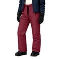 thumbnail image 2 of AHTJRT Womens Snow Pants Packable Winter Waterproof Windproof Outdoor Ultralight Warm Down Ski Pants Trousers Elastic Waist Going Out Play Trousers, 2 of 9