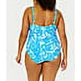 thumbnail image 2 of Anne Cole BLUE/WHITE Plus Size Midnight Floral V-Wire One-Piece Swimsuit, US 18W, 2 of 3