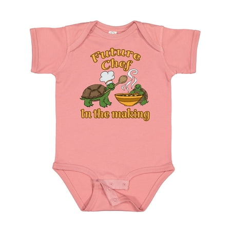

Inktastic Future Chef in the Making with Cute Turtles Boys or Girls Baby Bodysuit