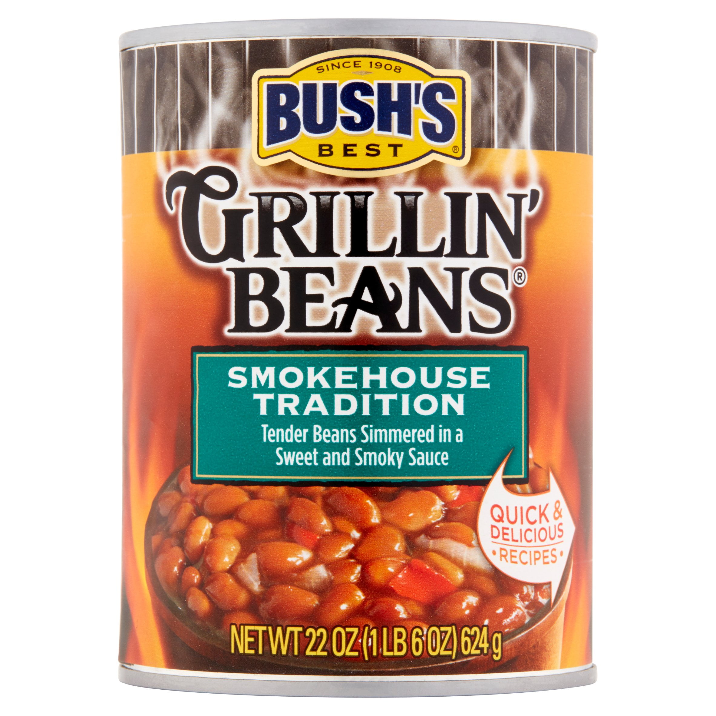 Bushs Best Smokehouse Tradition Grillin Beans, 22 oz by Bush Brothers & Company