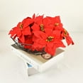 thumbnail image 3 of 6 Pack Christmas Artificial Poinsettia Flowers, Silk Red Poinsettia Artificial Bushes Christmas Flowers 7 Heads Velvet Poinsettia Floral Bouquet with Stem for Party Home Decoration, 3 of 6