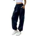 thumbnail image 2 of Womens Travel Pants Fashion Casual Gradient Print High Waist Jogger Pants With Pockets Sporty Gym Fit Polyester Soft Comfortable 2Xl Pants For Women, 2 of 8