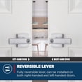thumbnail image 2 of Breton Matte Passage Door Handle Modern Dcor Door Hardware Reversible Hall/Closet Door Handle Microban Embedded Finish, 2 of 10