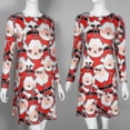 thumbnail image 2 of Vestidos de fiesta de Navidad para mujer, minivestido con columpio de Papá Noel, muñeco de nieve, 2 of 5