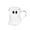 Clear, variant on Halloween Coffee Mugs, 10 oz Cute Spooky Ghost Glass Cup with Handle for Halloween Decor, 1 Pack