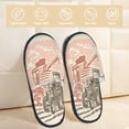 thumbnail image 2 of Fotbe Combine harvester working with tractor Pattern Women's Fuzzy Slippers Plush Slippers Fluffy Winter House Shoes Indoor and Outdoor-Large, 2 of 8