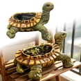 thumbnail image 2 of YYDENG Coastal Resin Turtle Planter Figurine with Whimsical Greenery Design for Desk Shelf Display - A Unique and Playful Home Decor Accent, 2 of 7