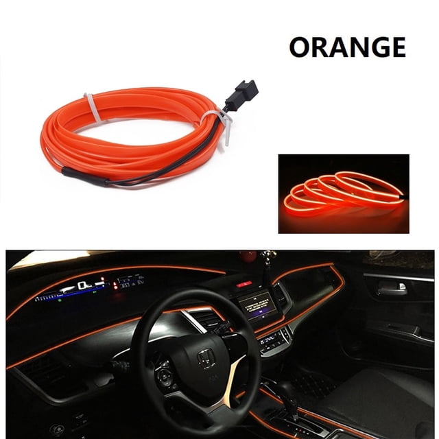 10m/1m/3m/5m LED de neón tiras de iluminación Interior de coche Auto tira de LED guirnalda EL cuerda de alambre lámpara de decoración de coche tubo Flexible Tan Jianjun unisex