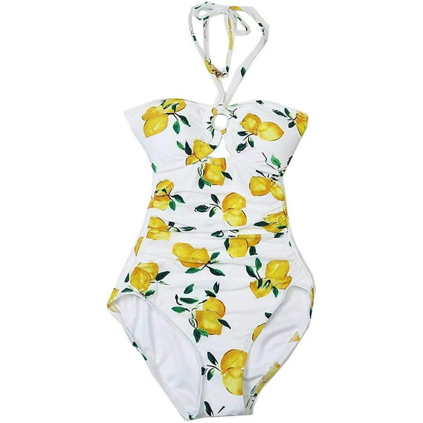 Kate Spade New York Beach Bandeau Halter OnePiece Swimsuit, Fresh White, S