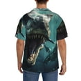 thumbnail image 3 of Kdxio Men's Hawaiian Shirt for Men Short Sleeve Shirt Underwater Dinosaur Shark Summer Casual Holiday Beach Button Down T-Shirts, 3 of 5