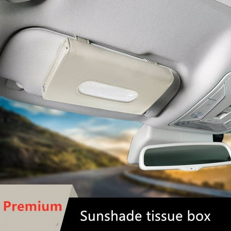 JEYODA Car Tissue Holder, Sun Visor Mask Holder for Car, Mask Dispenser for Car, Premium Leather Napkin Holder for Car Backseat, Car Must Haves Interior Accessories