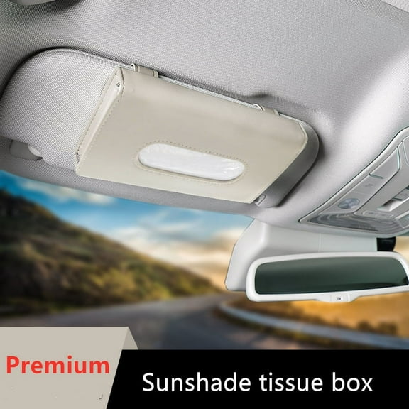 JEYODA Car Tissue Holder, Sun Visor Mask Holder for Car, Mask Dispenser for Car, Premium Leather Napkin Holder for Car Backseat, Car Must Haves Interior Accessories