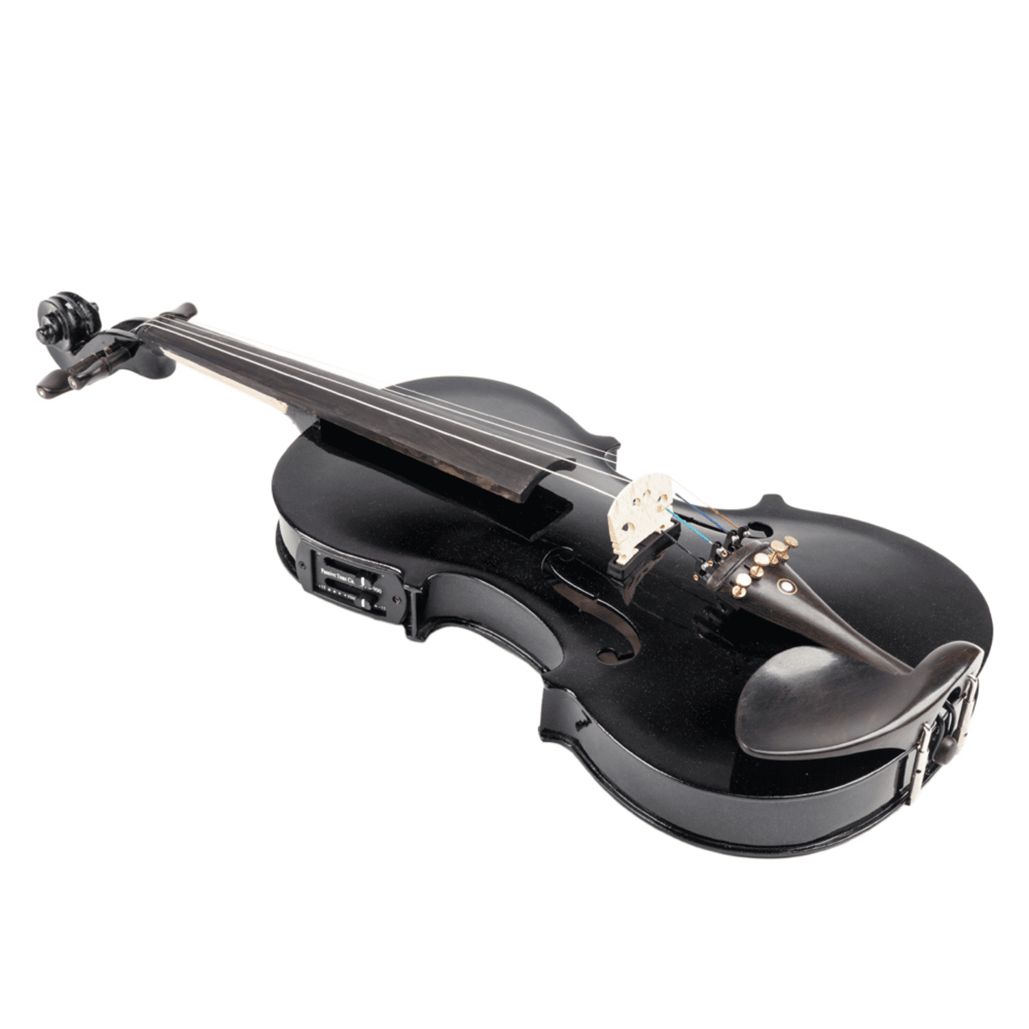 Hassch Beginner Violin 4/4, Solid Wood Violin Kit with Case, Bow and Cloth, Music String Instrument with Strings, Shoulder Rest, Electronic Tuner and Connecting Wire, Black