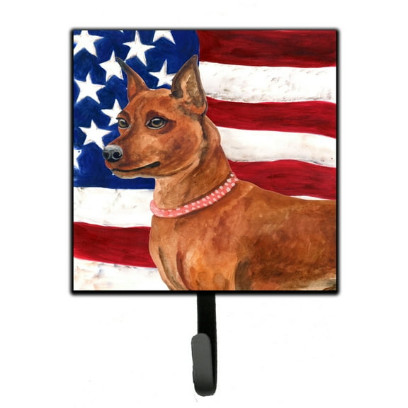 Miniature Pinscher Patriotic Leash or Key Holder
