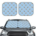 thumbnail image 2 of Balery 2 Piece Cute French Bulldog Car Windshield Sun Shade|Foldable Front Windshield Shade for Car Front Window for Most Sedans SUV Truck-Medium, 2 of 7