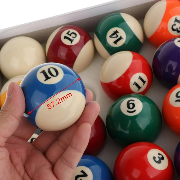Accessoire Billard Résine Double Face 2 Boules D'entraînement Billard Américain - Résine, Diamètre 57,2 Mm - Design Double Face Pour Visée Boule Résine Double Face