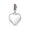 Dark-Red, variant on Womens Initial Monogram Crystal Heart Dangle Charm Bead Sterling Silver Birthstone