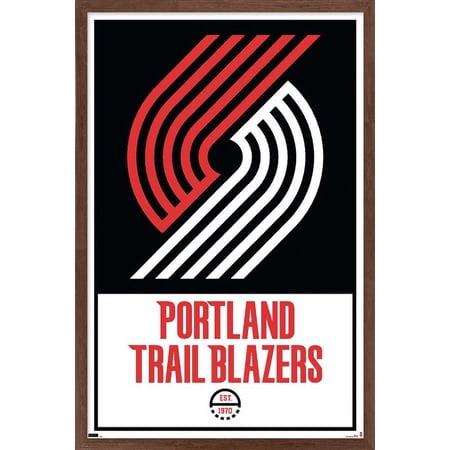 NBA Portland Trail Blazers – Logo 21 Wall Poster 14.725 x 22.375 Framed