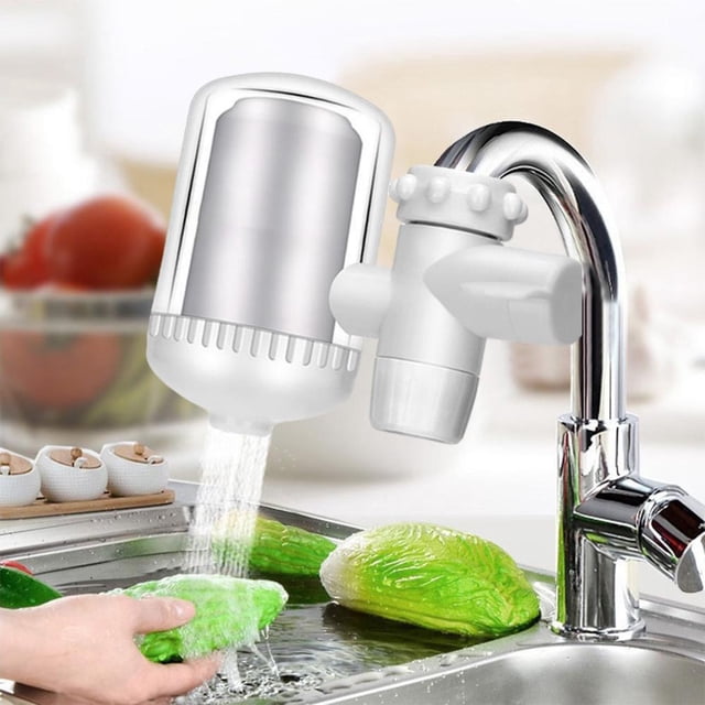 Feltree Faucet Mount Filter System, Complete Faucet Mount Water Filter System for Tap Water, Reduces 99% of Lmpurities, Crisp, Great-Tasting Filtered Water Purifier, White