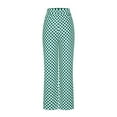 thumbnail image 5 of WRKEKC Women's Check Print Wide Leg Capri Pants Casual Ankle Length Elastic Waist for Summer & Street Style, 5 of 7