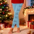 thumbnail image 6 of YAYUBA Girls' Christmas Pants Elk Print Legging Xmas Tree Casual Leggings Santa Claus Colored Lights Trousers, 6 of 6