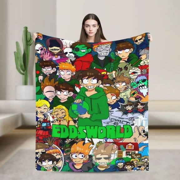 Anime Blanket Eddsworld Ultra-Soft Micro Fleece Blanket Cozy Blanket Thick Warm Plush Throw Blanket Sofa Cushion, Warm Flannel Blanket For Living Room Bedroom 40"X30"