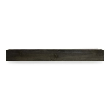 

72 L x 5.5 H x 6.25 D Modern Farmhouse Midnight Black Fireplace Mantel