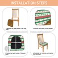 thumbnail image 4 of Green Christmas Tree and Snowflake Seat Covers for Dining Room Chairs Set Of 6,Stretch Printed Washable Chair Seat Cover with Elastic Ties and Button,Removable Waterproof Couch Cushion Covers, 4 of 6